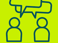 illustratie gesprek