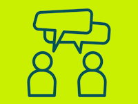 illustratie gesprek