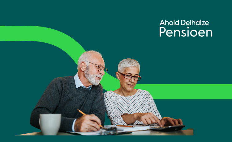 illustratie man en vrouw met calculator