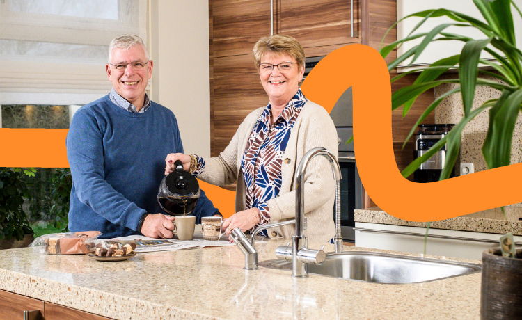 illustratie man en vrouw in keuken